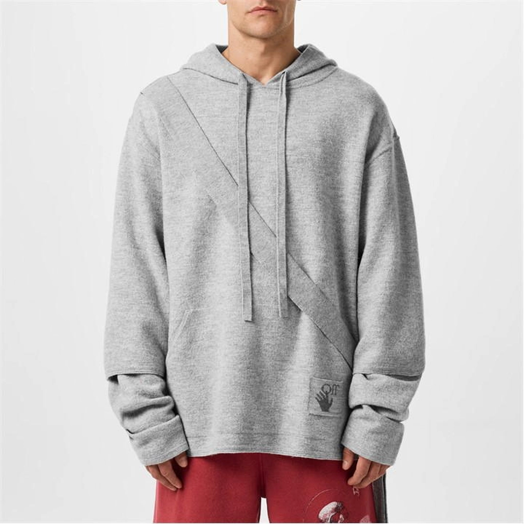 Off White Easybreezy Logo Patch Hoodie - Grey